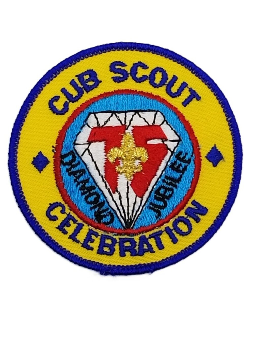 1985 Cub Scout Diamond Jubilee Celebration BSA Boy Scout Patch New 3 Inch Round